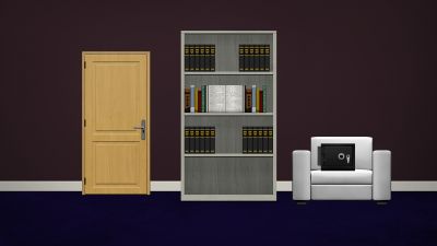 A confusing room full with hints