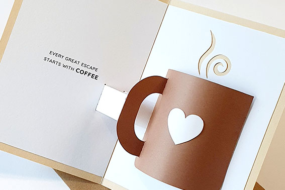 Coffee Mug Pop-Up Card