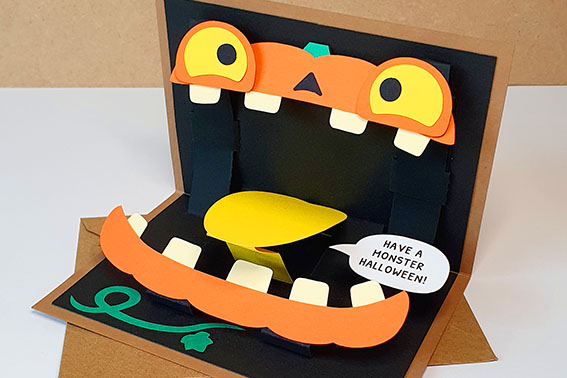 Halloween Mimic Monster Pop-Up Card
