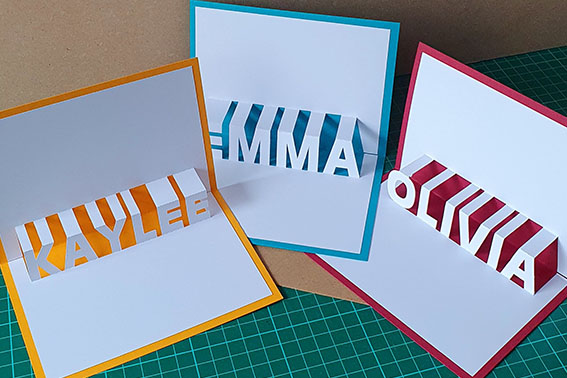 Name Template from PopUpCardTemplates on Etsy